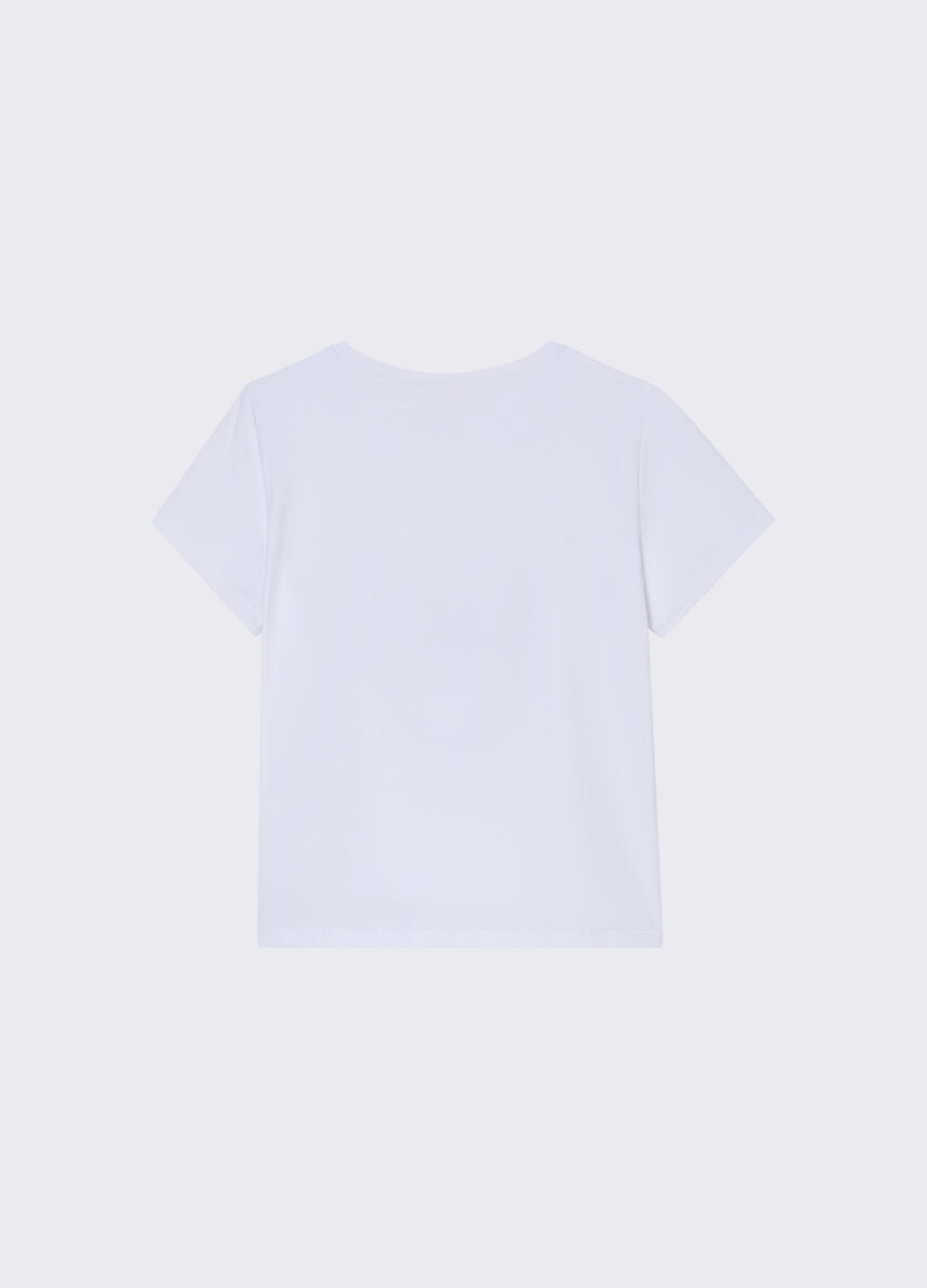 t-shirt con applicazioni GA6046JS003 V9926 LIU JO JUNIOR 