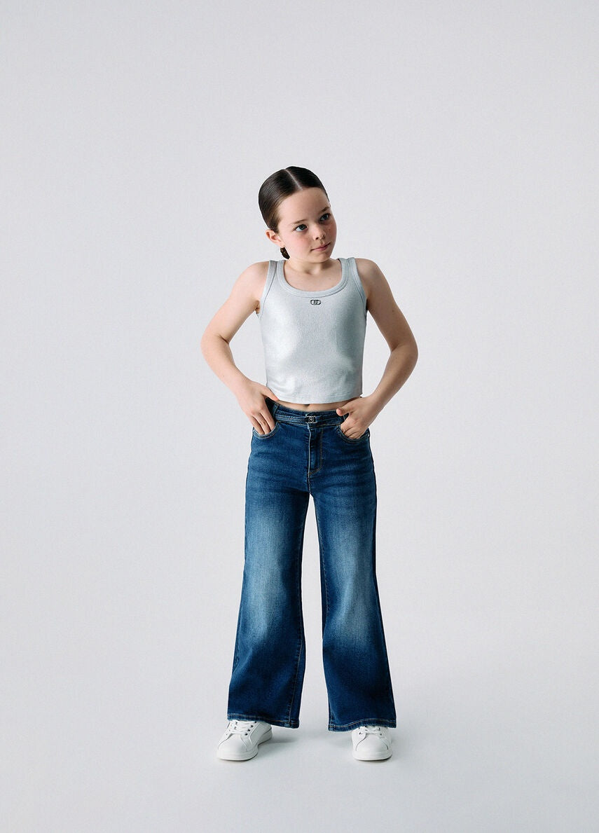 jeans flare con cintura GA6079D5051 78899 LIU JO JUNIOR 