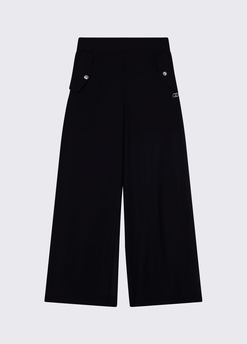 pantaloni con bottoni logati GA6081T5142 22222 LIU JO JUNIOR 