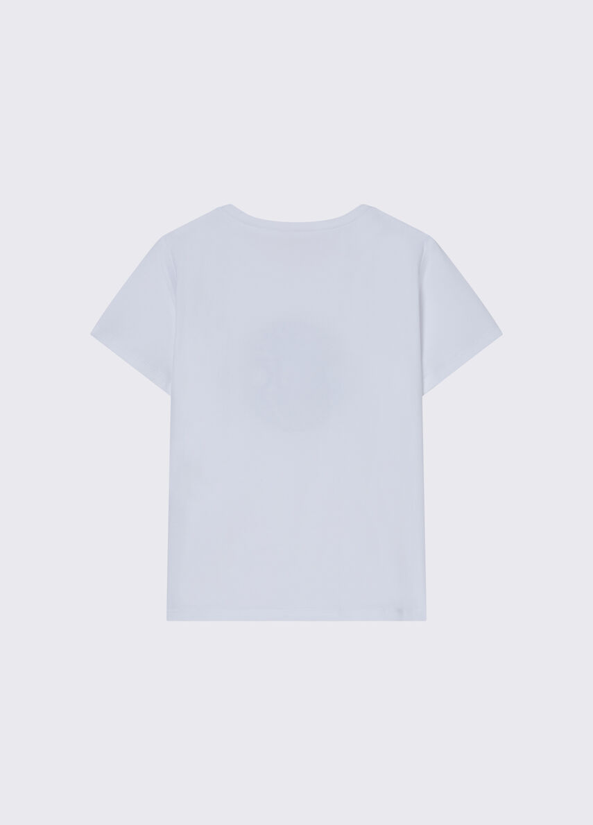 t-shirt con logo GA6156JS003 10601 LIU JO JUNIOR 