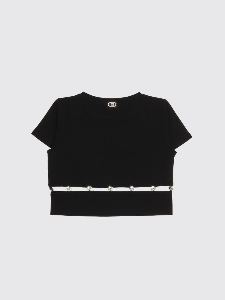 t.shirt con contrasto GA6166JS003 22222 LIU JO JUNIOR 