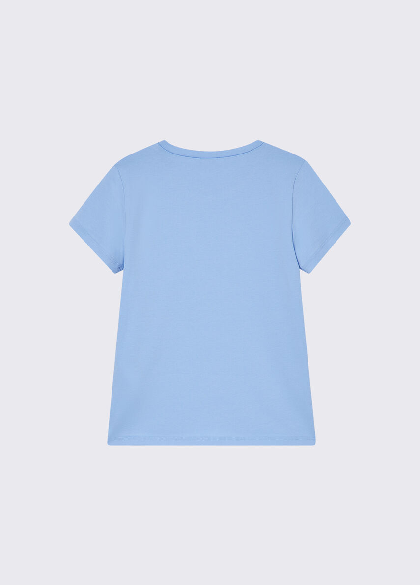 t-shirt con logo e strass GA6167JS003 44121 LIU JO JUNIOR 