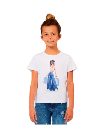 t-shirt con stampa GA6169JS003 L9040 LIU JO JUNIOR 
