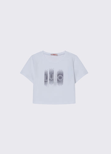 t-shirt cropped GA6187JS003 10601 LIU JO JUNIOR 