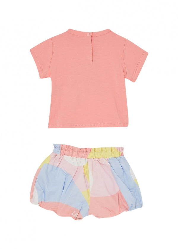 completo t-shirt e pantalone corto HA6030T3424 L9024 LIU JO JUNIOR 