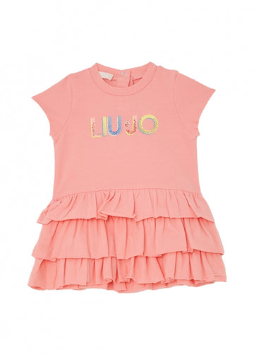 abito logato corallo HA6069JS003 X0244 LIU JO JUNIOR 