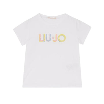 t-shirt con logo multicolor KA6028JS003 10601 LIU JO JUNIOR 