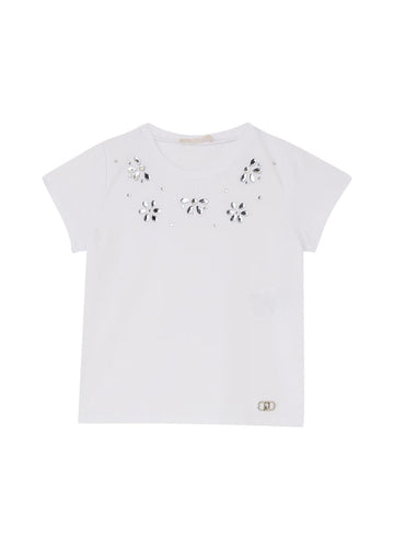 t-shirt con dettagli KA6060JS003 44121 LIU JO JUNIOR 