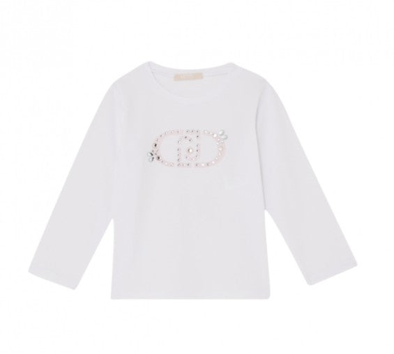 t-shirt logata KA6061JS003 10601 LIU JO JUNIOR 