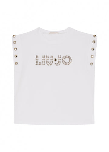 t-shirt bottoni oro KA6082JS003 10601 LIU JO JUNIOR 