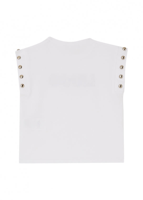 t-shirt bottoni oro KA6082JS003 10601 LIU JO JUNIOR 