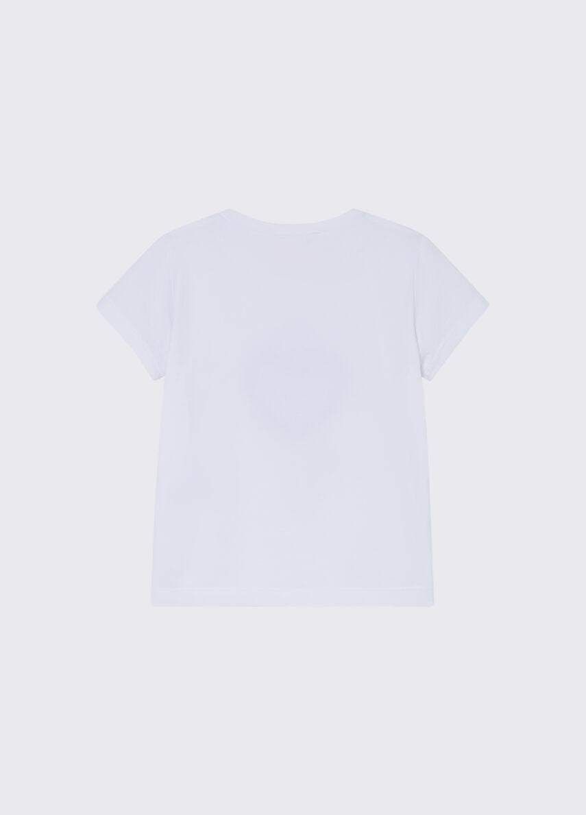 t-shirt con ricamo KA6118JS003 P9532 LIU JO JUNIOR 