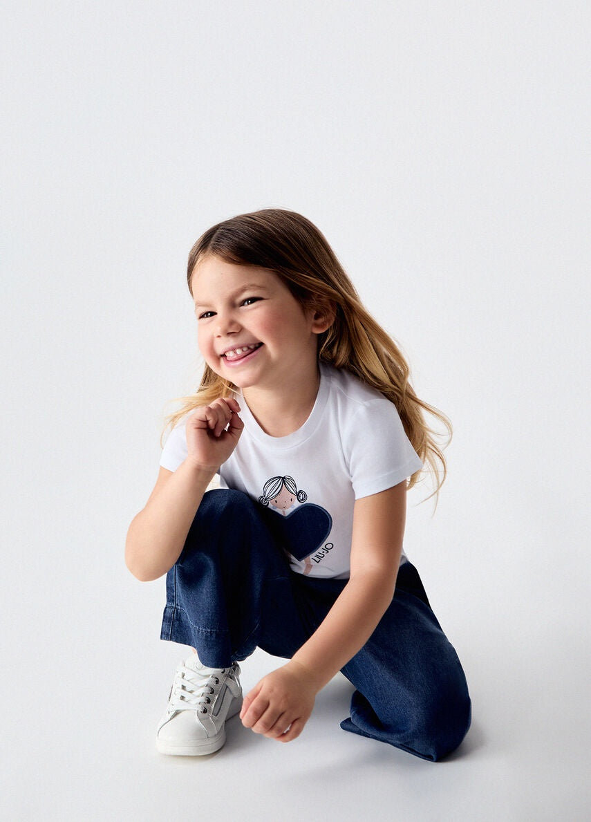 t-shirt con ricamo KA6118JS003 P9532 LIU JO JUNIOR 