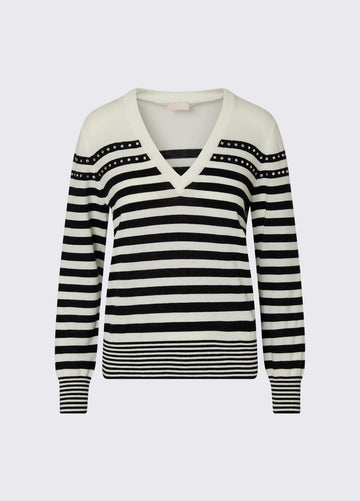 maglia con scollo V WA6139MA16R 03705 LIU JO WHITE 