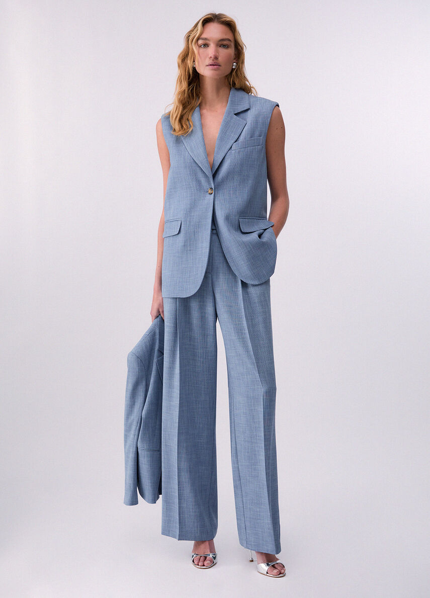 gilet con foulard WA6165T332A X0761 LIU JO WHITE 