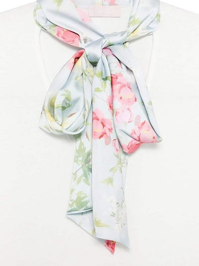 t-shirt con foulard WA6189J6308 P9555 LIU JO WHITE 