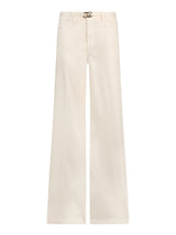 LIU JO WHITE pantalone con cintura Crema