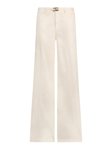 pantalone con cintura WA6274T9257 41208 LIU JO WHITE 