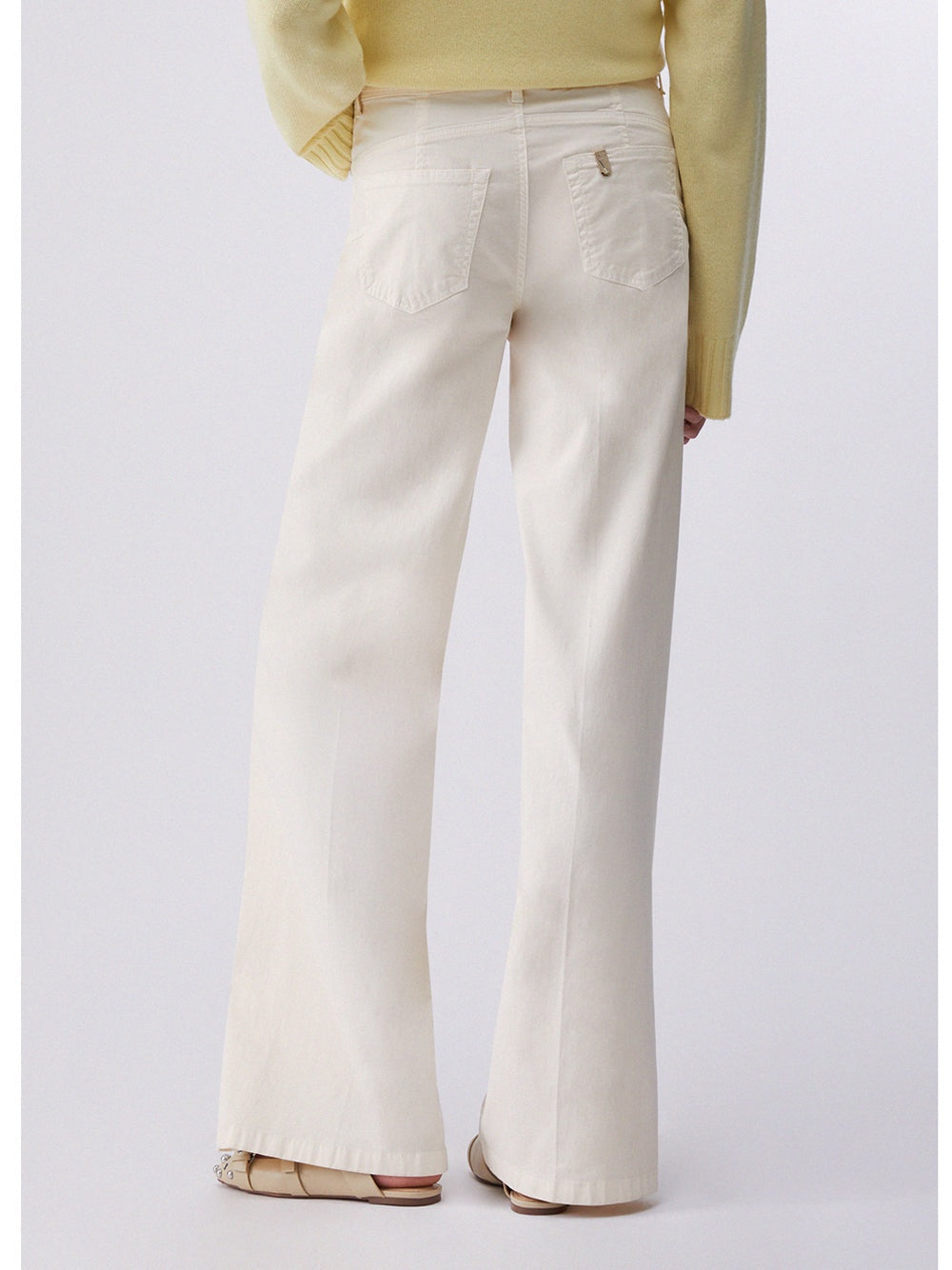 pantalone con cintura WA6274T9257 41208 LIU JO WHITE 