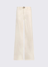 LIU JO WHITE pantalone con cintura Bianco