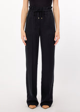 LIU JO WHITE pantalone con coulisse in vita Nero