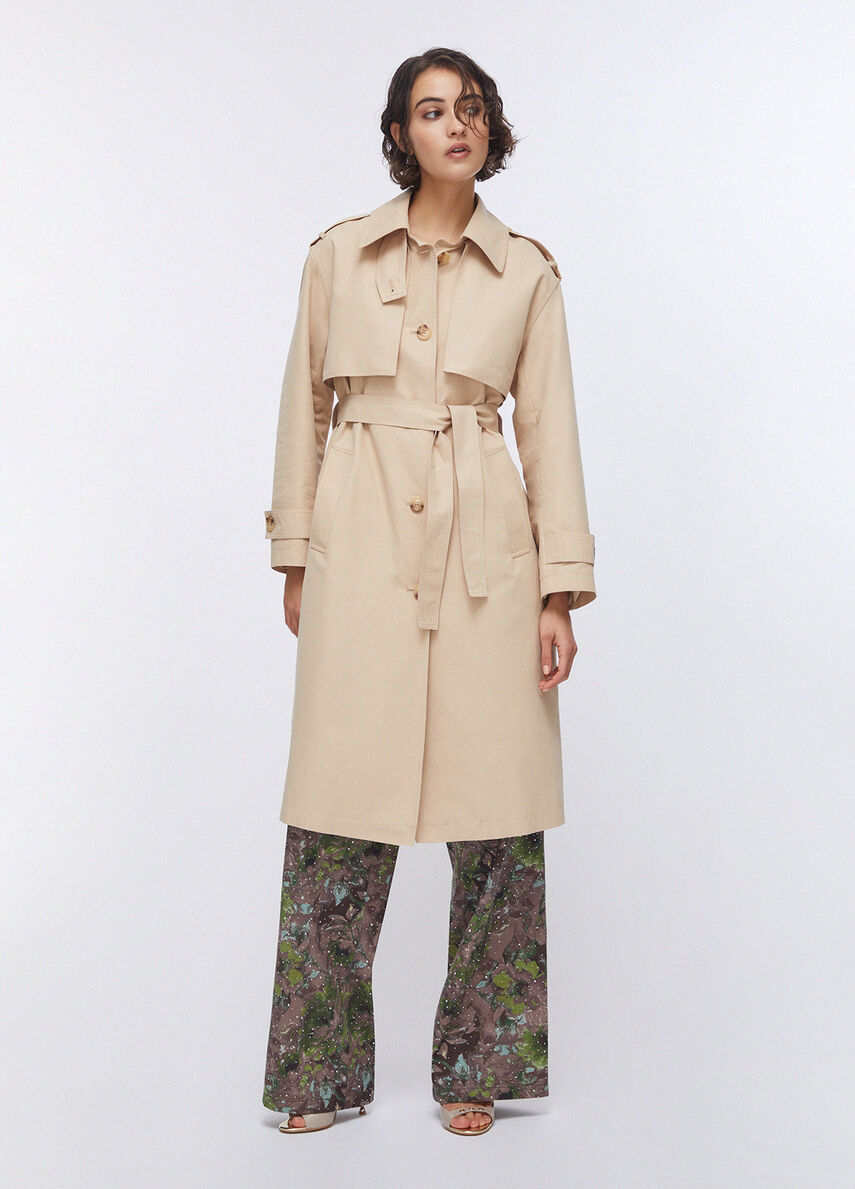 trench lungo con foulard WA6317T3508 41208 LIU JO WHITE 
