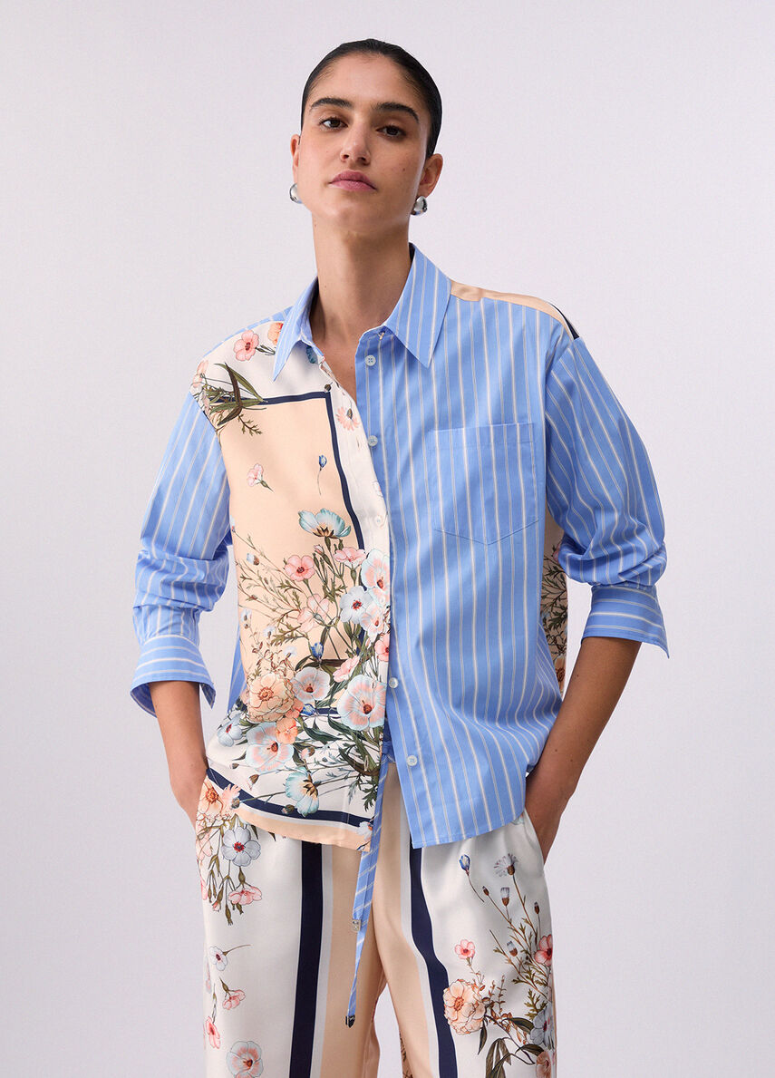 camicia in popeline di cotone WA6383T2555 P9547 LIU JO WHITE 