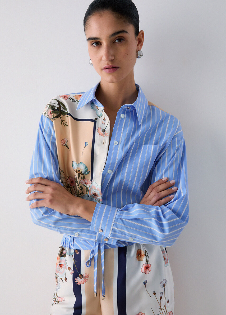 camicia in popeline di cotone WA6383T2555 P9547 LIU JO WHITE 