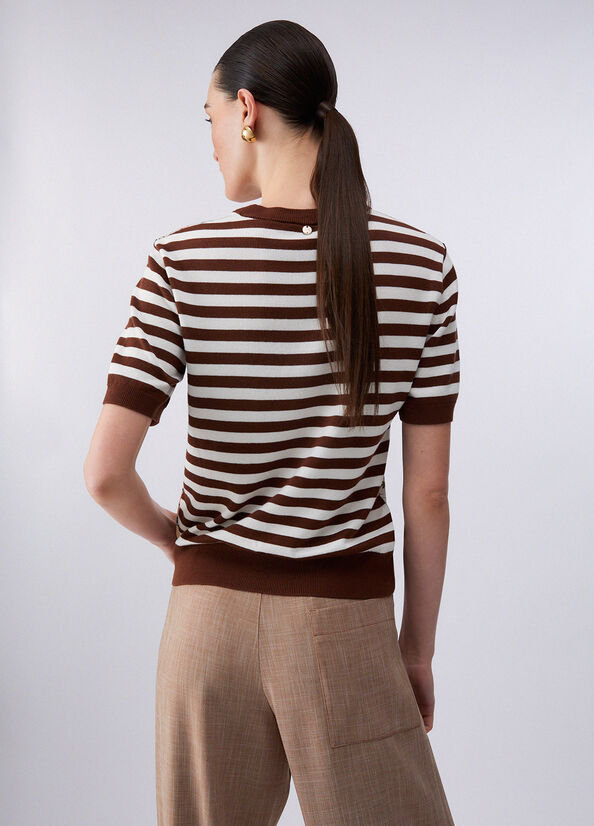t-shirt con inserti WA6386MS49I P9245 LIU JO WHITE 