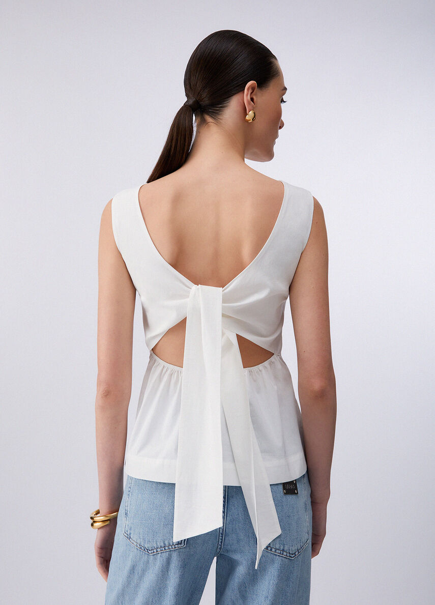 maglia cut out WA6468MS55N 10701 LIU JO WHITE 