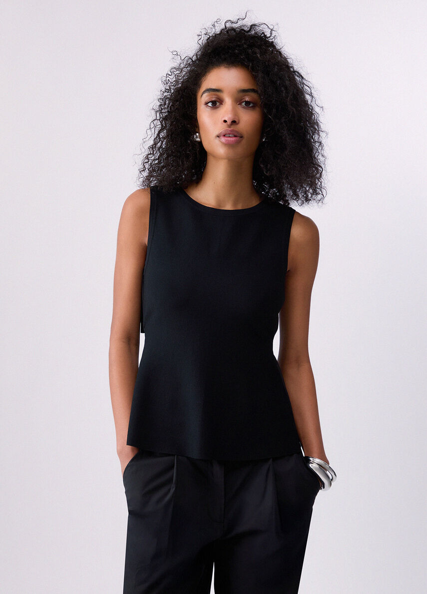 maglia cut out WA6468MS55N 22222 LIU JO WHITE 