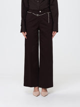 LIU JO WHITE pantalone flare vita alta Marrone