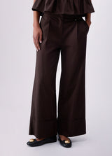 LIU JO WHITE pantaloni flare Marrone