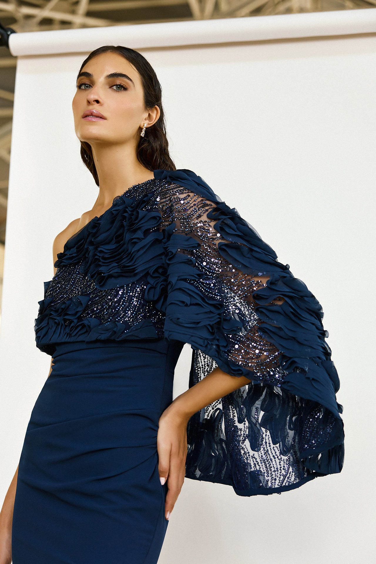 abito monospalla 5277 NAVY MAESTRI 