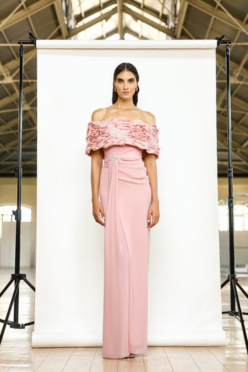 abito con applicazioni sul davanti 5280 DUSTY PINK MAESTRI 
