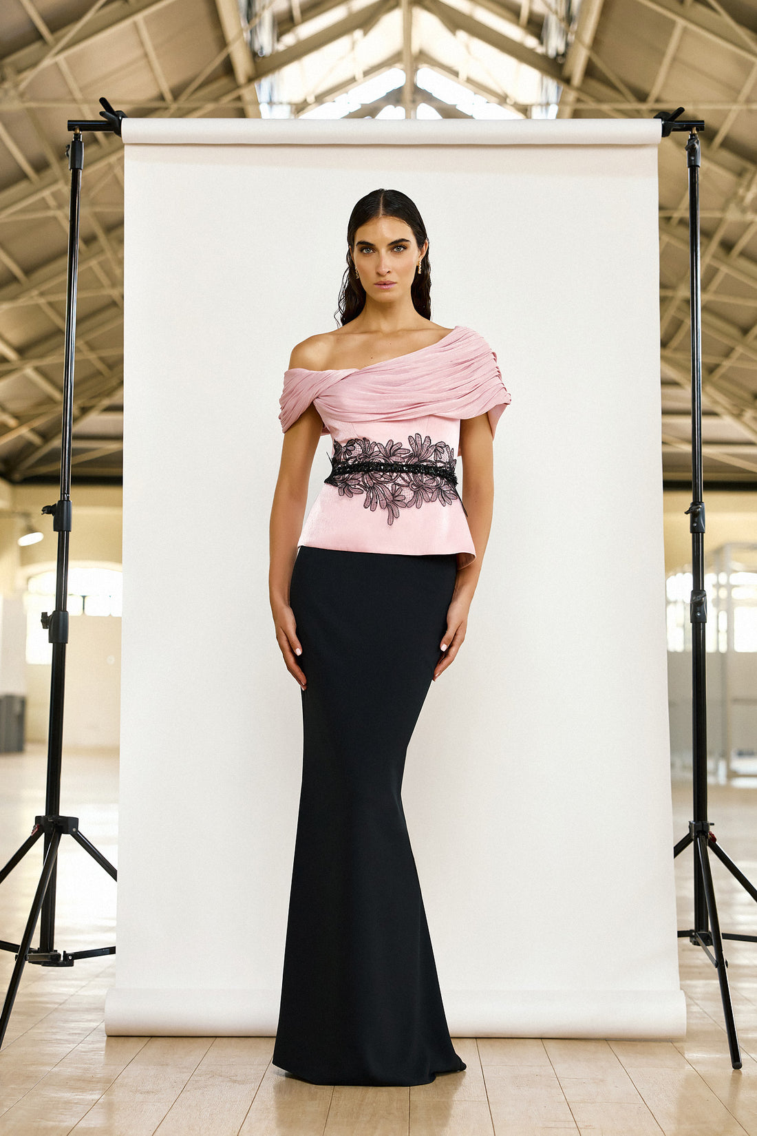 completo elegante 5284 PINK/BLACK MAESTRI 