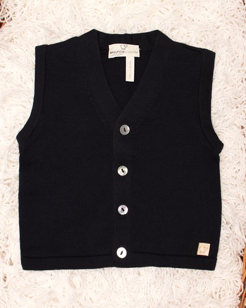 gilet  in puro cotone 045511 BLU MAGLIFICIO DI VERONA 