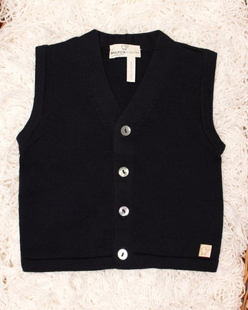 gilet  in puro cotone 045511 BLU MAGLIFICIO DI VERONA 