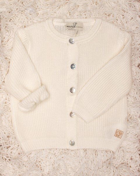 cardigan con bottoncini 045574 LATTE MAGLIFICIO DI VERONA 