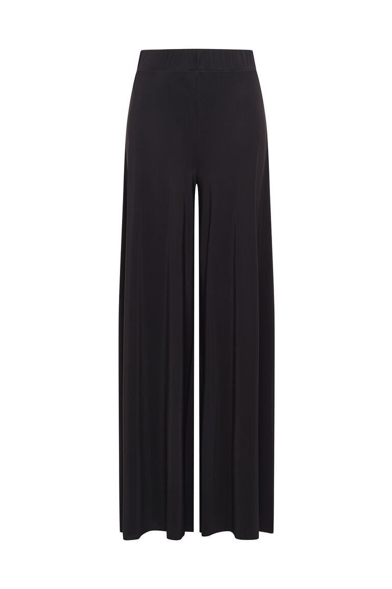 pantalone con gamba a farfalla JH0117 70210 2000 NERO BLACK MALI'PARMI 