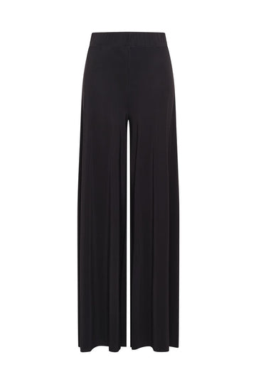 pantalone con gamba a farfalla JH0117 70210 2000 NERO BLACK MALI'PARMI 