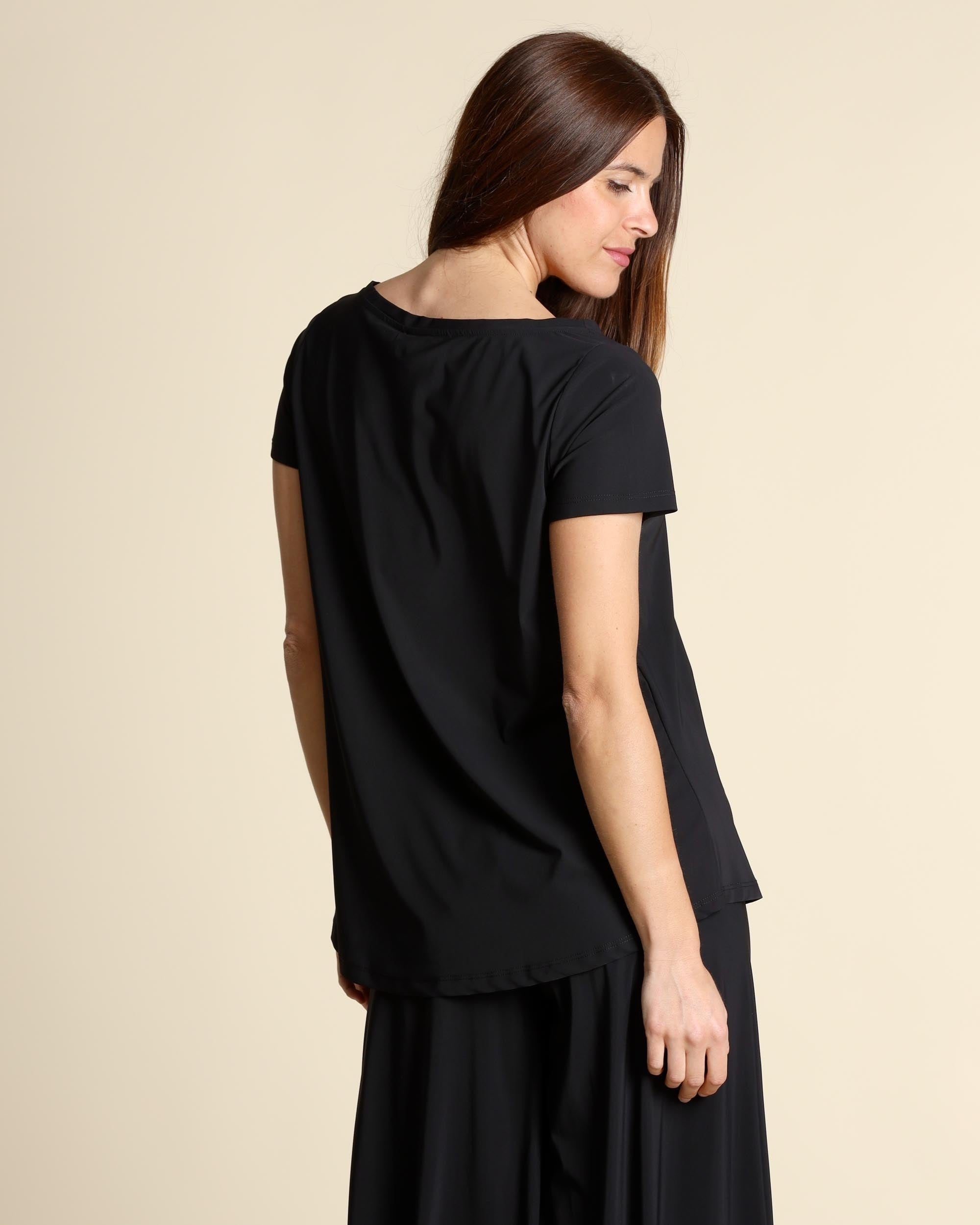t-shirt in jersey JK0281 70210 2000 NERO BLACK MALI'PARMI 