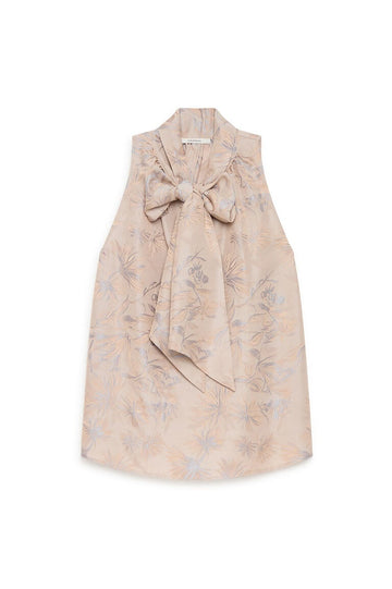 top con fiocco e stampa JP5558 50670 B1296 BEIGE/CELESTE MALI'PARMI 