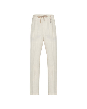 pantalone jogging in lino 4032P1688L 263144 22 MANUEL RITZ 
