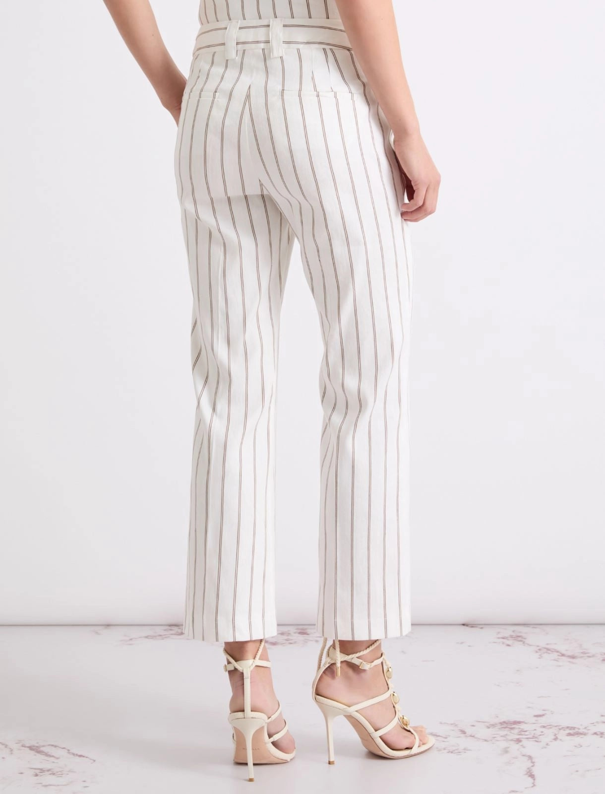 pantalone flare in lino MLLFEBO 001 MARella 