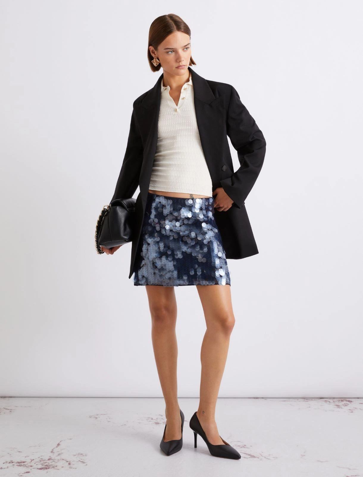 gonna corta con pailettes MLLPEPLI 003 MARella 