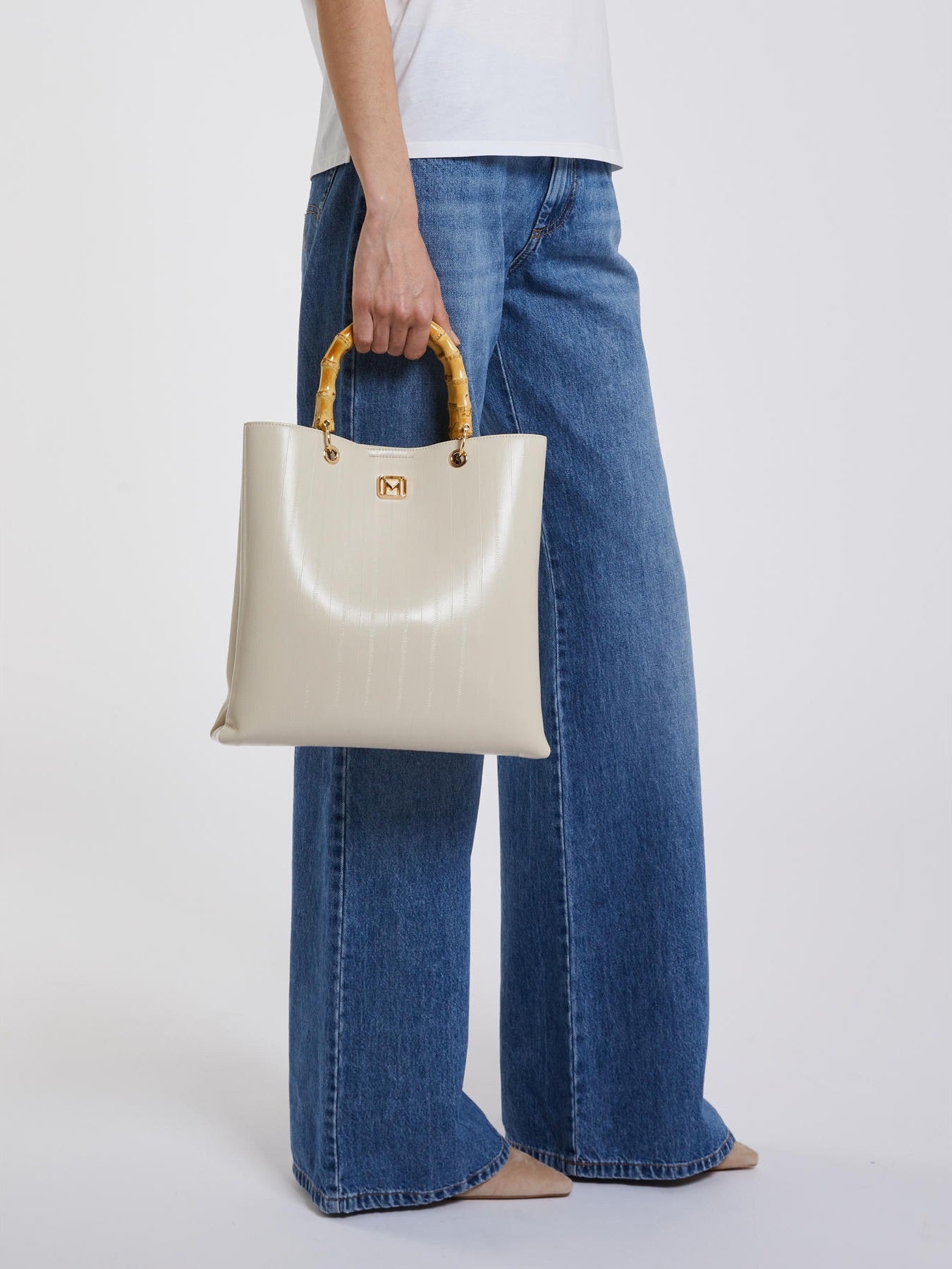 borsa con manici in bambù MLAEGUALE 001 MARella ACCESSORI 