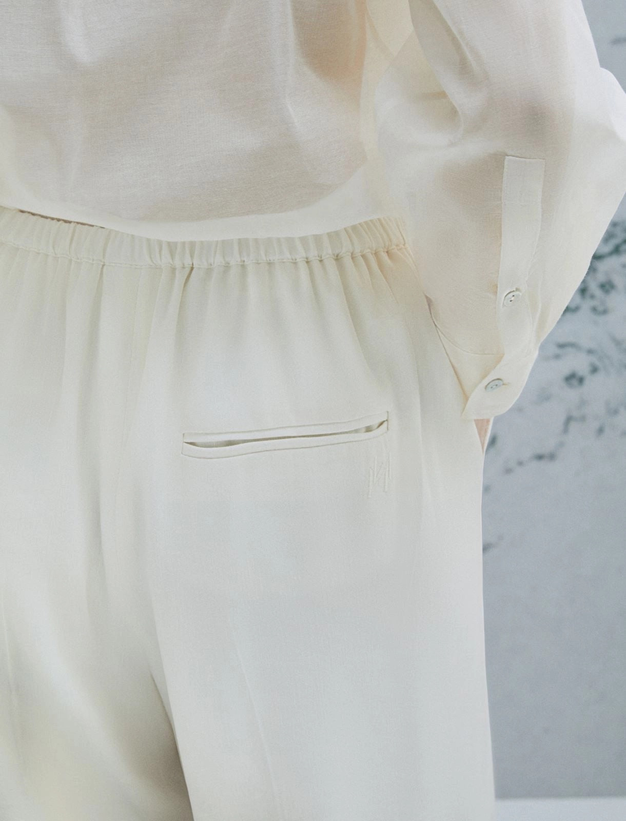 pantalone in lino MLMALLORO 004 MARella MONOCHROME 