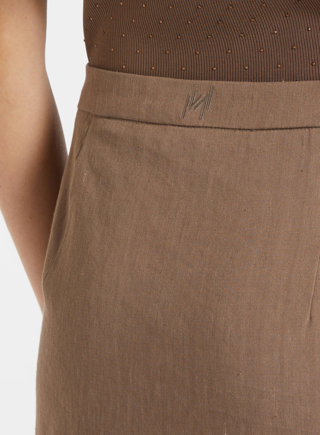 gonna lino stretch MLMFERITO 001 MARella MONOCHROME 