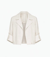 MARella MONOCHROME giacca in lino stretch Bianco